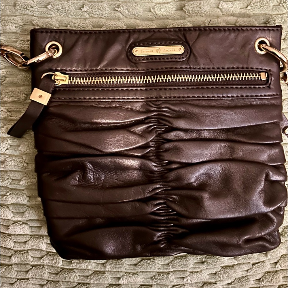 Etienne Aigner vintage 1980’’s like new brown supple leather crossbody